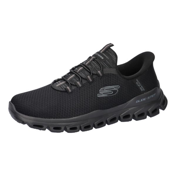 Buty sportowe męskie Skechers Glide step Noxus. Czarne buty sportowe na co dzień męskie Skechers, z materiału, bez zapięcia, trekkingowe. Za 490.00 zł.
