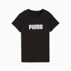 Koszulka damska Puma ESS LOGO czarna 68830801 r XS. Czarne t-shirty damskie Puma, uniwersalny, bez wzorów, z bawełny, bez kołnierzyka. Za 75.87 zł.