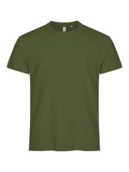 Clique Basic-T Męski T-shirt bawełniany, dopasowany krój, olive green. Zielone t-shirty męskie CLIQUE, l, bez wzorów, z bawełny, bez kołnierzyka. Za 82.69 zł.