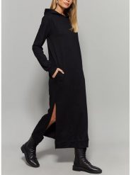 Milan Kiss Sukienka w kolorze czarnym rozmiar: M. Czarne sukienki damskie Milan Kiss, na co dzień, m, bez wzorów, bez kołnierzyka, bez ramiączek, maxi, proste. Za 165.99 zł.