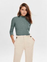 ONLY Bluzka Emma 15180040 Zielony Slim Fit. Zielone bluzki damskie Only, xs, bez wzorów, z syntetyku, bez ramiączek. Za 79.99 zł.