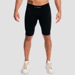 Szorty męskie fitness bezszwowe slim czarne Fuse. Czarne szorty męskie GYMBEAM, m, z elastanu, do biegania. Za 84.90 zł.