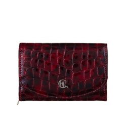 Portfel damski skórzany lakier Canaletto PD1202cs314 RFID. Brązowe portfele damskie bez wzorów, z lakierowanej skóry. Za 160.55 zł.