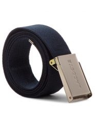 Lacoste Pasek Męski RC2012 Granatowy. Niebieskie paski męskie Lacoste, bez wzorów, z materiału. Za 189.99 zł.