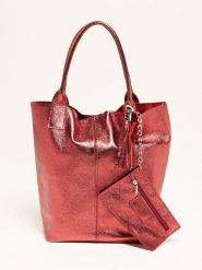 Abaco Skórzana torebka "Yana" w kolorze rdzawoczerwonym - 37 x 25 x 35 cm rozmiar: onesize. Czerwone torebki klasyczne damskie Abaco, z aplikacjami, z materiału, bez dodatków. Za 270.39 zł.