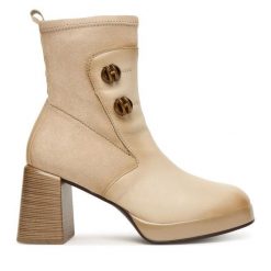 Botki Hispanitas. Botki damskie Hispanitas, bez obcasa, na słupku, bez zapięcia. Za 749.99 zł.