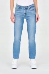 7 FOR ALL MANKIND Niebieskie jeansy Roxanne. Niebieskie jeansy damskie 7 FOR ALL MANKIND. W wyprzedaży za 469.99 zł.