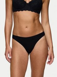 Triumph Stringi Smart Invisible 10222291 Czarny. Czarne stringi damskie Triumph, bez wzorów, z syntetyku. Za 49.99 zł.