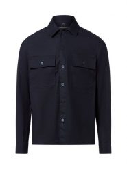 Finshley & Harding koszula z zawartością wełny Mężczyźni Regular Fit niebieski, XL. Niebieskie koszule męskie Finshley & Harding, m, bez wzorów, z wełny, bez kołnierzyka, bez ramiączek. Za 349.95 zł.