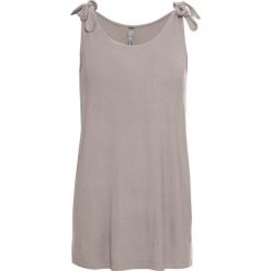 Top bonprix kamienisty. Szare topy damskie bonprix, bez wzorów, bez kołnierzyka. Za 21.99 zł.