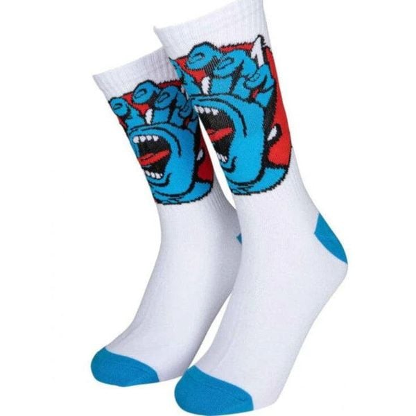 Skarpety Santa Cruz Hand Dot Białe. Białe skarpetki męskie Santa Cruz, bez wzorów. Za 80.37 zł.