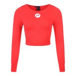 Damski crop top z długim rękawem Pure2Improve. Czerwone topy sportowe damskie PURE 2 IMPROVE, s, bez wzorów, z elastanu, bez ramiączek. Za 197.50 zł.