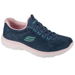 Buty treningowe damskie, Summits - Fun Flair. Niebieskie buty sportowe na co dzień damskie Skechers, bez wzorów. Za 249.99 zł.