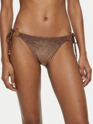 Guess Dół od bikini E6GO08 KF600 Brązowy. Brązowe bikini damskie Guess, z aplikacjami. Za 264.99 zł.