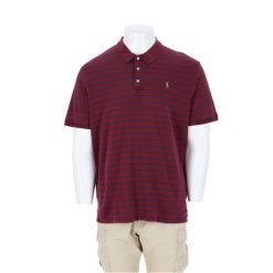 Męska koszulka polo z krótkim rękawem. Czerwone koszulki polo męskie Ralph Lauren, l, bez wzorów, z tkaniny, bez ramiączek. Za 127.76 zł.