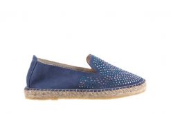 Espadryle Bayla-115 107601 Serraje Iris, Granat, Skóra naturalna - 41. Niebieskie espadryle damskie Bayla, bez wzorów, z materiału, bez obcasa. W wyprzedaży za 62.10 zł.