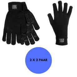 Rękawiczki dziane męskie 2 pary. Czarne rękawiczki męskie HEAT KEEPER, bez wzorów, z dzianiny. Za 143.29 zł.