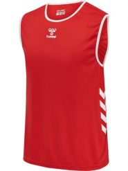Koszulki do koszykówki Hummel hmlcore xk. Czerwone bluzki sportowe damskie HUMMEL, l, z materiału, bez kołnierzyka, bez ramiączek. Za 124.50 zł.