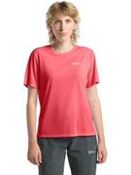 Jack Wolfskin Koszulka funkcyjna "Vonnan" w kolorze różowym rozmiar: XS. Różowe bluzki sportowe damskie Jack Wolfskin, xs, bez wzorów, z materiału, bez ramiączek. Za 92.21 zł.