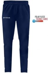 Spodnie sportowe Givova Panta Cuba granatowe. Niebieskie spodnie sportowe damskie 318, z dresówki. Za 84.00 zł.