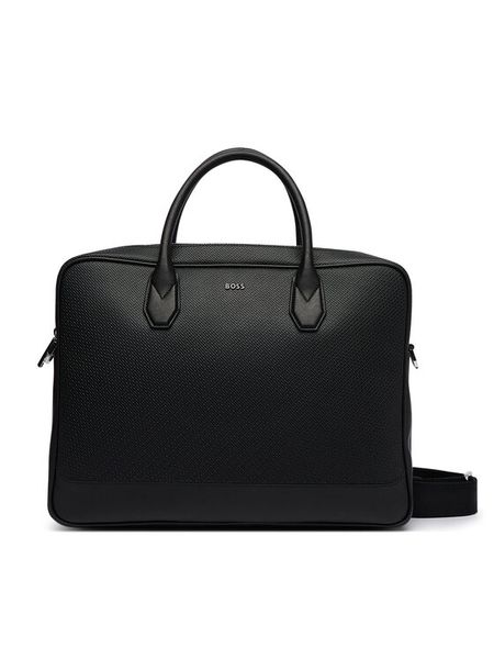 BOSS Torba na laptopa 50573486 Czarny. Czarne torby na laptopa damskie Boss, bez wzorów, ze skóry. Za 1,449.00 zł.