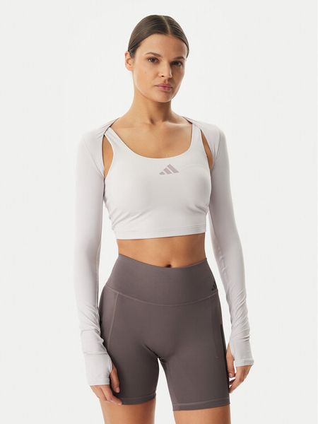 Adidas Koszulka techniczna Power Essentials Workout Contour KD2217 Fioletowy Slim Fit. Fioletowe bluzki sportowe damskie Adidas, m, z syntetyku, bez kołnierzyka, bez ramiączek. Za 100.99 zł.