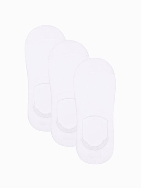 Skarpety męskie stopki 3-pak - białe V4 - Rozmiar: one size. Białe skarpetki męskie Ombre Clothing, bez wzorów, z bawełny. Za 49.99 zł.