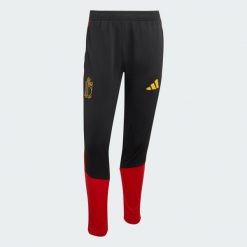 Spodnie treningowe Belgia 26 Tiro. Czarne spodnie sportowe męskie Adidas, z materiału. Za 279.00 zł.