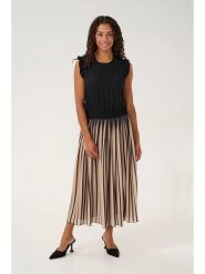 CULTURE Sukienka w kolorze czarno-kremowym rozmiar: XS. Czarne sukienki damskie Culture, na co dzień, xs, bez wzorów, z wiskozy, bez kołnierzyka, bez ramiączek, maxi, proste. Za 143.90 zł.