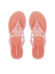 KARL LAGERFELD Japonki Jelly Thong KL80007A Różowy. Czerwone klapki damskie Karl Lagerfeld, bez wzorów, z tworzywa sztucznego, bez obcasa. Za 199.99 zł.