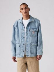 Levi's Kurtka dżinsowa w kolorze niebieskim rozmiar: L. Niebieskie kurtki męskie Levi's, l, bez wzorów, z bawełny, bez kaptura. Za 194.15 zł.