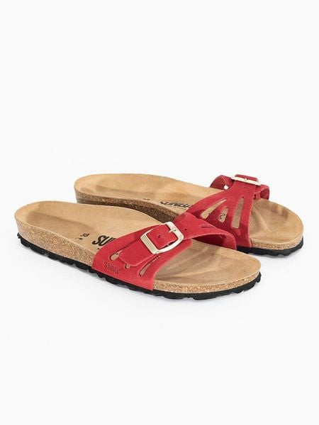 Sunbay Klapki "Freezia" w kolorze koralowym rozmiar: 39. Czerwone klapki damskie Sunbay, bez wzorów, bez obcasa. Za 154.95 zł.