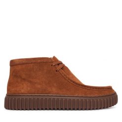 Półbuty Clarks. Brązowe półbuty męskie Clarks, bez zapięcia. Za 519.99 zł.
