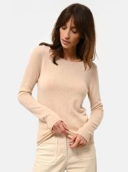Just Cashmere Kaszmirowy sweter w kolorze beżowym rozmiar: M. Brązowe swetry klasyczne damskie Just Cashmere, m, z kaszmiru, bez kołnierzyka. Za 347.99 zł.
