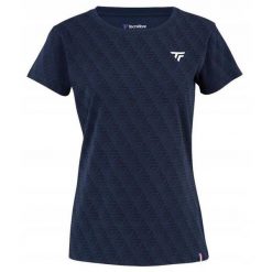 Koszulka tenisowa damska Tecnifibre Graphic Stretch. Niebieskie t-shirty damskie TECNIFIBRE, bez wzorów, bez kołnierzyka. Za 169.00 zł.