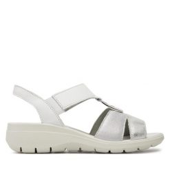 Sandały Imac. Białe sandały damskie Imac, bez wzorów, bez obcasa, na koturnie. Za 249.99 zł.