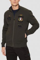 AERONAUTICA MILITARE Szarozielona bluza męska Color-block. Zielone bluzy bez kaptura męskie AERONAUTICA MILITARE, l. W wyprzedaży za 589.99 zł.