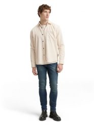 Tom Tailor Denim koszula sztruksowa Mężczyźni Comfort Fit Bawełna beżowy, S. Brązowe koszule męskie Tom Tailor Denim, m, bez wzorów, z bawełny, bez kołnierzyka, bez ramiączek. Za 169.95 zł.