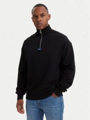 HUGO Bluza Neeler 50522367 Czarny Regular Fit. Czarne bluzy bez kaptura męskie Hugo, l, z bawełny. Za 499.99 zł.