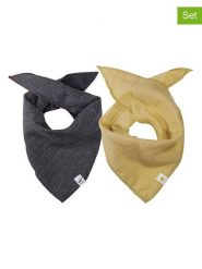 MaxiMo Chusty trójkątne (2 szt.) w kolorze żółtym i antracytowym rozmiar: onesize. Czarne chusty i apaszki dziecięce Maximo, z bawełny. Za 74.46 zł.
