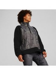 Puma Bluza polarowa w kolorze czarno-szarym rozmiar: XS. Czarne bluzy bez kaptura damskie Puma, xs, z materiału. Za 87.81 zł.