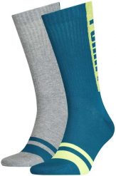 Skarpety Męskie Puma Seasonal Logo Socks Zielone 39-42. Zielone skarpetki męskie Puma, bez wzorów, z bawełny. Za 110.99 zł.