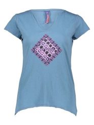 Crazy Koszulka w kolorze błękitnym rozmiar: S. Niebieskie bluzki damskie Crazy, s, bez wzorów, bez kołnierzyka, bez ramiączek. Za 83.22 zł.