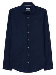 Seidensticker Koszula - Slim fit - w kolorze granatowym rozmiar: 42. Niebieskie koszule męskie Seidensticker, bez wzorów, z bawełny, bez kołnierzyka, bez ramiączek. Za 108.95 zł.