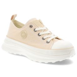 Beżowe Sneakersy Big Star Sportowe Obuwie Damskie. Brązowe buty sportowe na co dzień damskie Big Star, bez wzorów, z gumy. Za 149.00 zł.