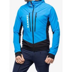 Kurtka softshell męska Mammut Aenergy SO Hybrid Hooded Jacket. Niebieskie kurtki męskie Mammut, na zimę, m, bez wzorów, z softshellu, sportowe, bez kaptura. Za 869.65 zł.