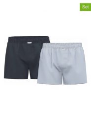 Seidensticker Bokserki (2 pary) w kolorze granatowym i błękitnym rozmiar: XL. Niebieskie bokserki męskie Seidensticker, bez wzorów, z bawełny. Za 61.46 zł.