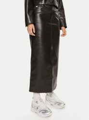 Calvin Klein Jeans Spódnica z imitacji skóry J20J223547 Czarny Regular Fit. Czarne spódniczki damskie Calvin Klein Jeans, xs, bez wzorów, z jeansu. Za 389.99 zł.