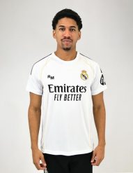 Koszulka domowa Real Madrid 25/26 dla mężczyzn. Białe t-shirty sportowe męskie Real Madrid, l, z poliesteru, bez ramiączek, do piłki nożnej. Za 203.46 zł.