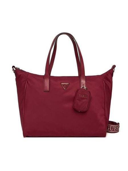 Guess Torebka Follie Travel TWNN96 76017 Czerwony. Czerwone torebki klasyczne damskie Guess, z aplikacjami, z materiału, bez dodatków. Za 579.99 zł.